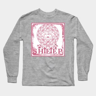 Pink white sheep Long Sleeve T-Shirt